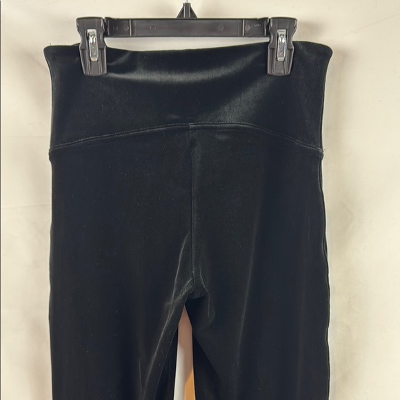 Spanx Velvet Velour High Waistband Compression Black Casual Leggins Size L - Picture 11 of 15
